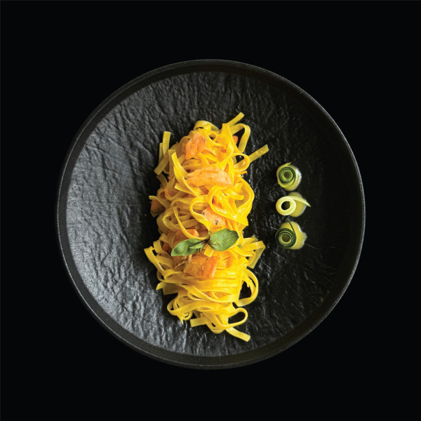 Salmon tagliatelle