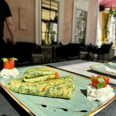 Savory pancakes - spinach