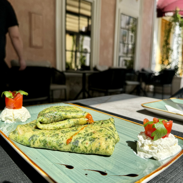 Savory pancakes - spinach